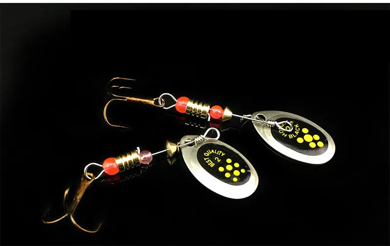 Colorful Painted Metal Spoon Spinner Lure with Treble Hooks 6cm 2.5g Metal Sequins Jig Bait Fishing Accessories (2)