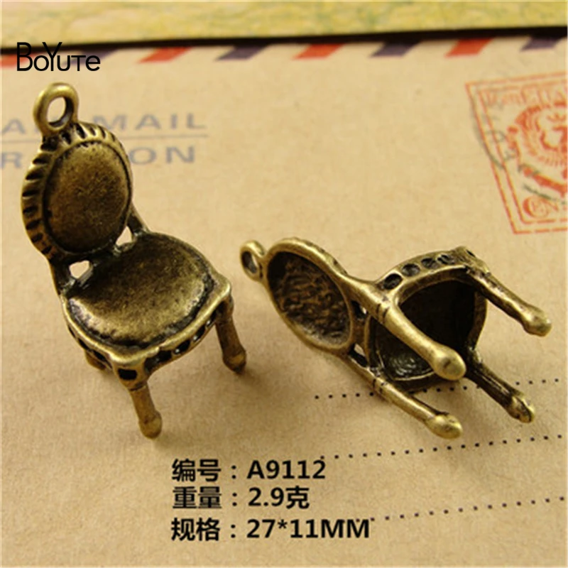 BoYuTe (50 Pieces/lot) 25*13MM Charms Chair Sofa Antique Bronze Plated Zinc Alloy Pendant Jewelry Findings Accessories Diy