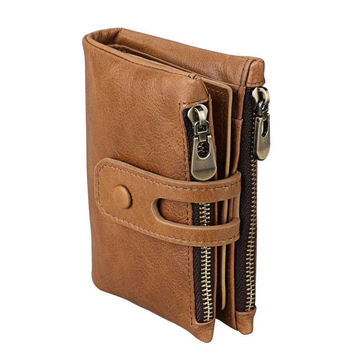 

Classic Vintage Men Wallet Genuine Leather Short Wallets Cowhide Leather Male Purse Card Holder Wallet High Quality Designer