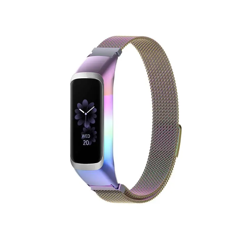 Watch Band Fit e Wrist Band Fashion Milanese Stainless Steel Replacement Magnetic Strap for Samsung Galaxy Fit-e Smart Band