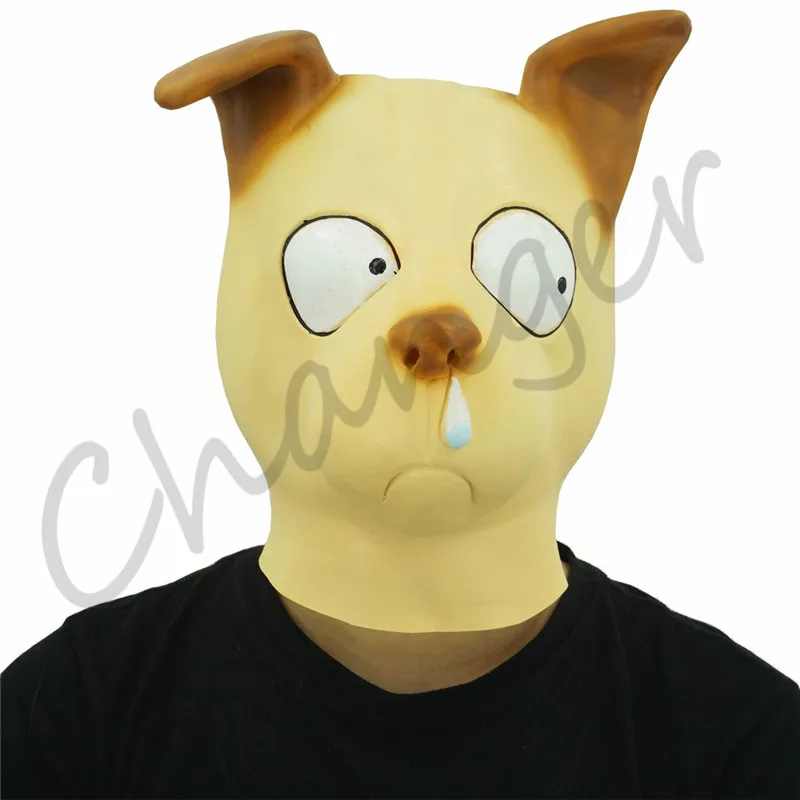2018 Cute Snout Dog Animal Latex Mask Cosplay Costume Halloween Party