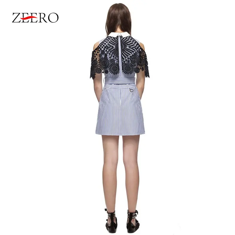 Женское платье ZEERO 2018 высококачественный плащ с портретом на рукавах поясом в