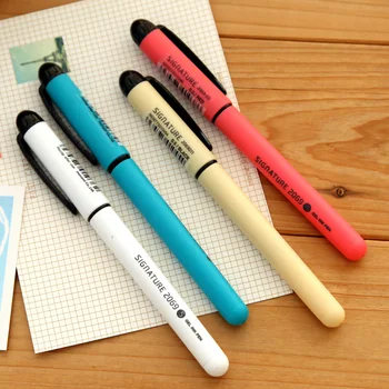 

48 pcs/Lot Gel ink pens for signature writing Office supply School Stationery Caneta material escolar papelaria A6850