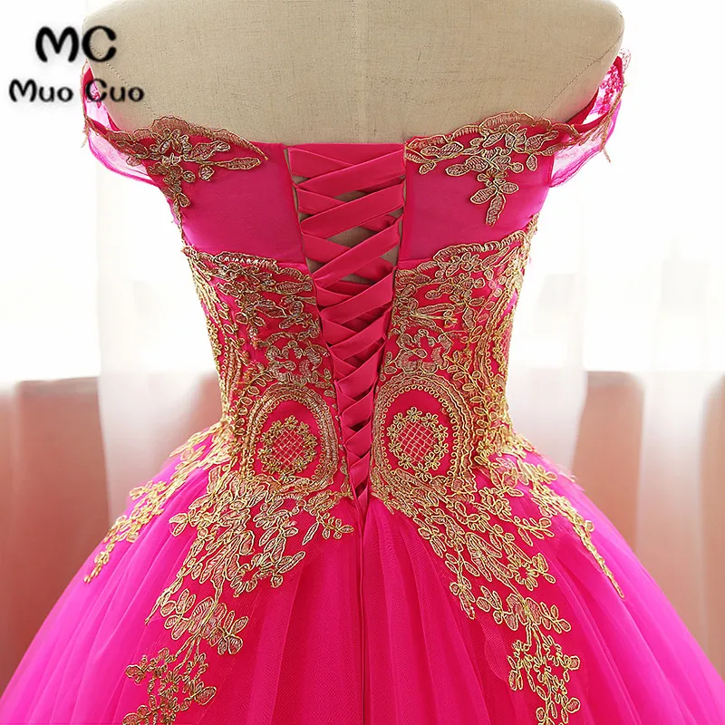 Aqua Blue Quinceanera Dresses Tulle Withh Gold Appliques Lace Sweet 16 Dresses Ball Gowns Vestidos De 15 Anos Debutante (5)