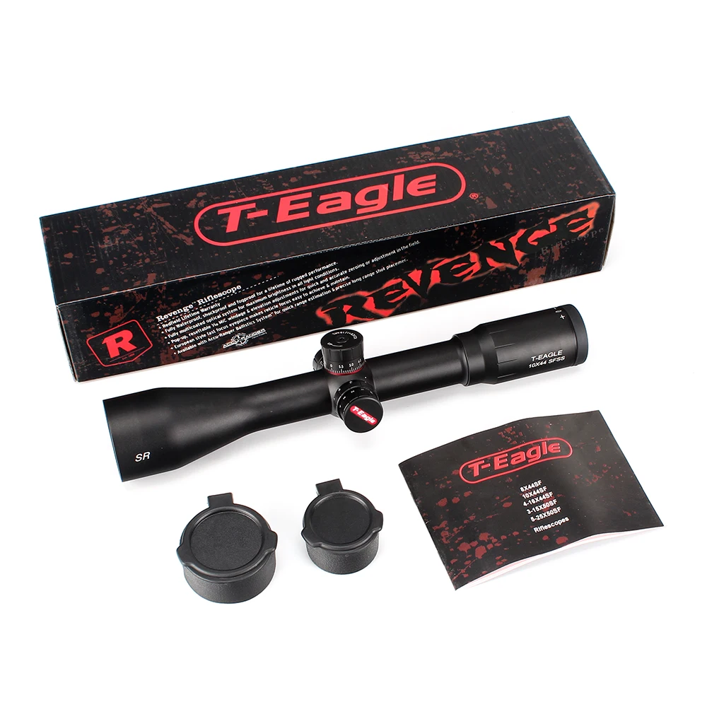 T Eagle SR 10X44 SFSS охотничьи прицелы боковые Параллакс стеклянные Выгравированные