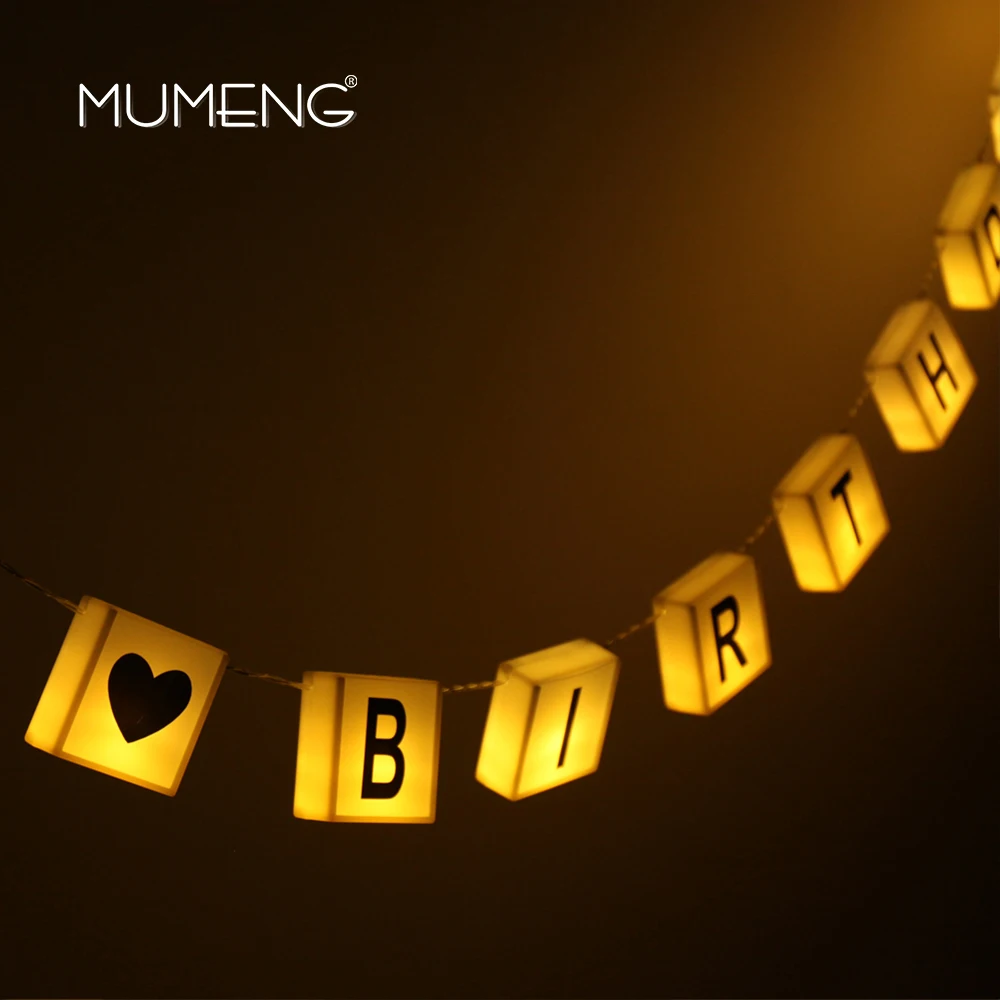 

Leds Letters String Light Fairy Lights Parties Holiday Garden Birthday LED DIY Letters Decoration Waterproof Night Light