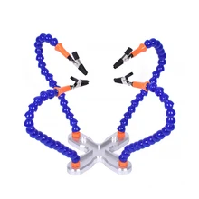 Multi Soldering Helping Hands Third Hand Tool with 4pc Flexible Arms Circuit Board Welding Auxiliary Tools Soldering Repair Tool
