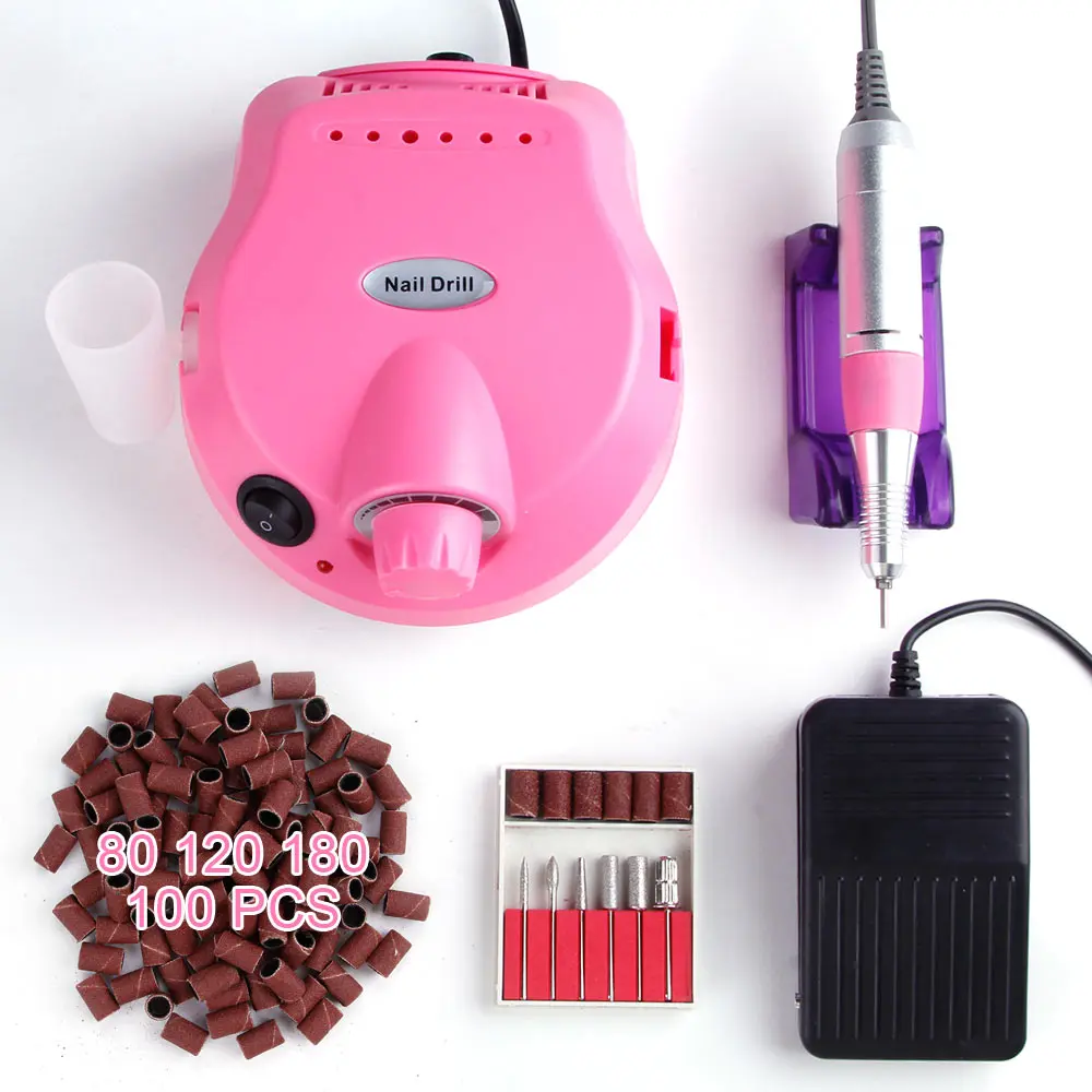 

Electric Nail Drill Manicure Machine Set Pedicure Tools Apparatus Kit for Manicure Nail File Mill Cutter Drill Bit Sanding Bands