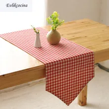 Красный плед, покрывало для стола, Decoracion Mesa Hogar, хлопок, лен, Chemin De table tafeller, вечерние свадебные украшения