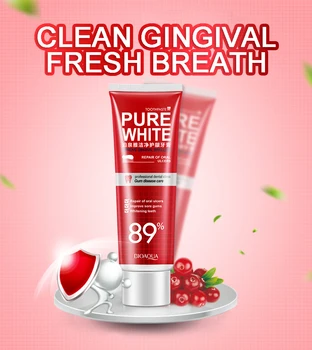 

1 PC Herbal Fresh Cranberry Mint Toothpaste Bleaching Remove Yellow Spots Unpleasant Odor In Mouth And Improve Gum Bleeding
