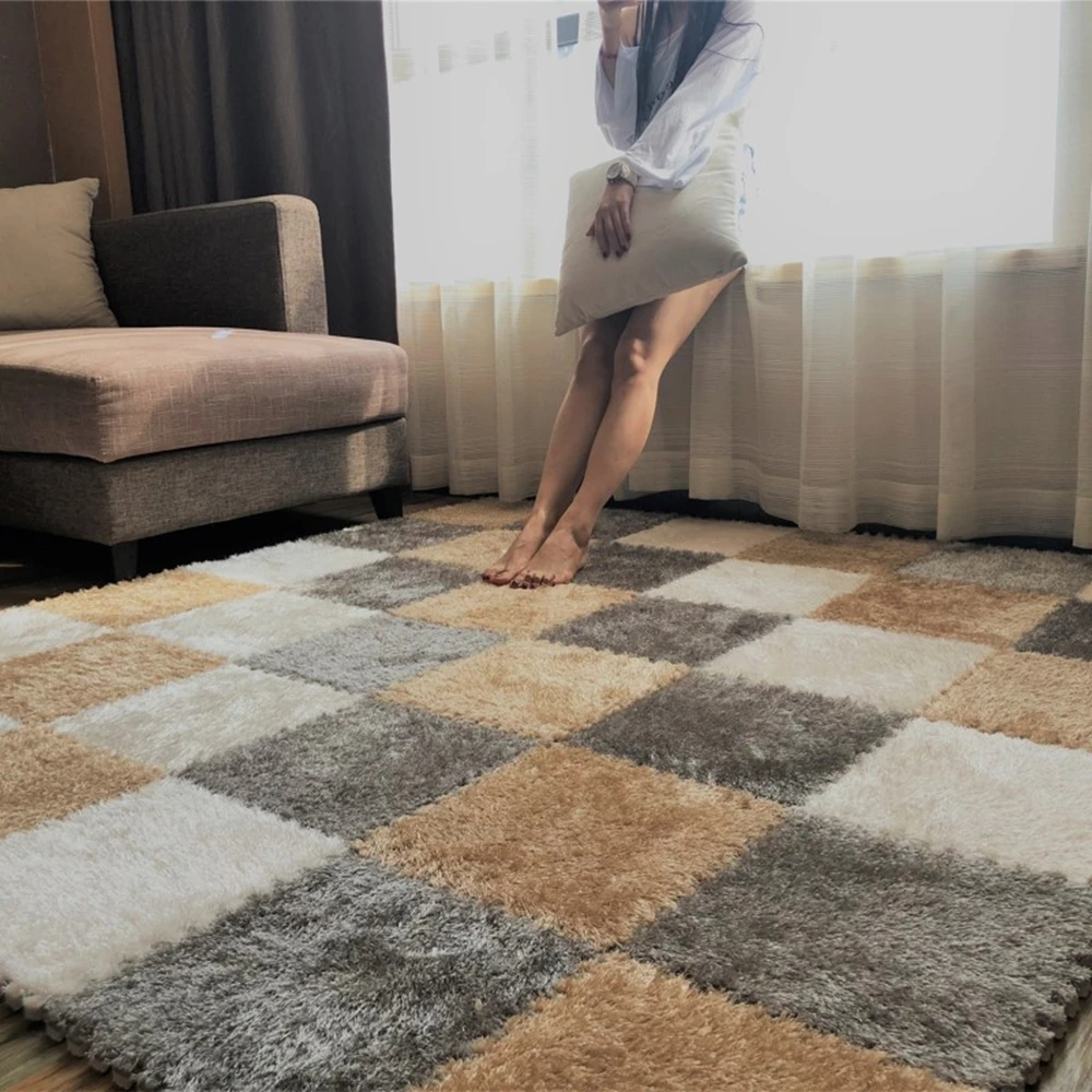 rayuan tek parca 30x30cm diy bulmaca mati eva kopuk uzun villi kabarik tuylu hali yapboz mat pelus yumusak alan kilim cocuk bebek oyun paspaslar aliexpress home garden