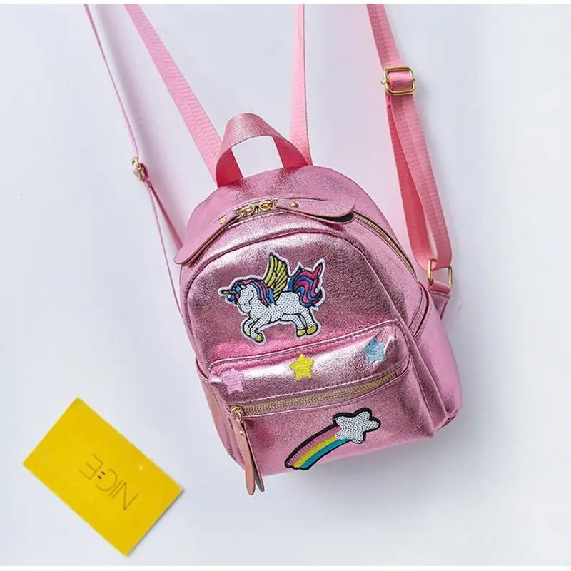 

Cute Unicorn Backpack or Small Shopping Backpack Girl Cosmetic Fashion Bags PVC Kid Cartoon School Bag Dropshipping