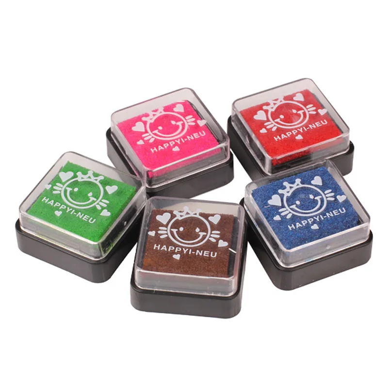 5 Colors Washable Foam Ink Pad Scrapbooking Colorful Inkpad Stamp Sealing Decoration Fingerprint