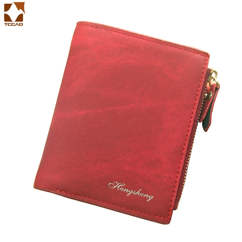 

New Blocking Protection Anti-Theft Scan woman Biflod Short Wallet Zipper Coin Case Pouch Casual PU Leather Money mini Purse Hot