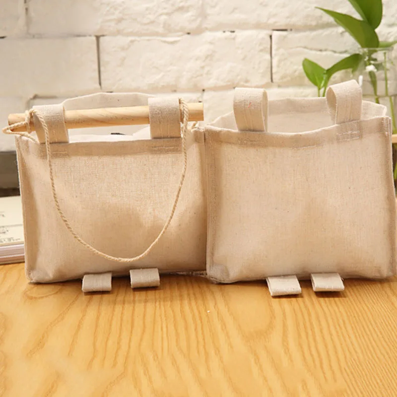 Foldable Retro Hanging Bag Door Storage Bag Bed Single Pocket For Cartoon Hanging Bag Wall Home Living Room Storage