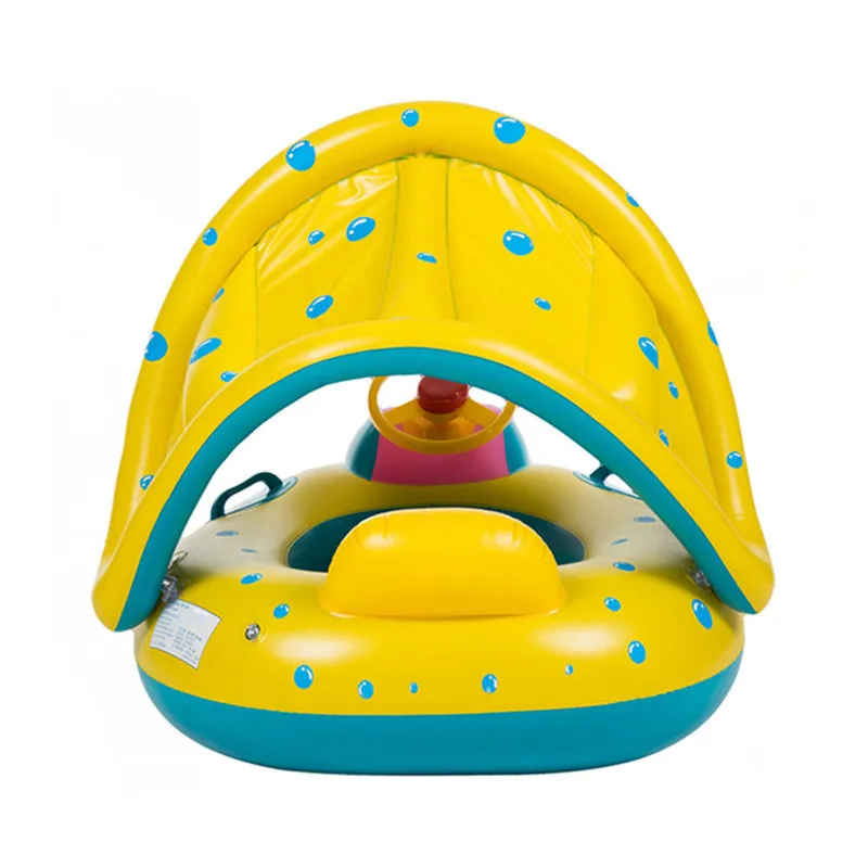 Летние Безопасность детей малышей поплавок плавательный бассейн надувные катания игрушки сиденье лодка Младенческая вода плавающая яхта