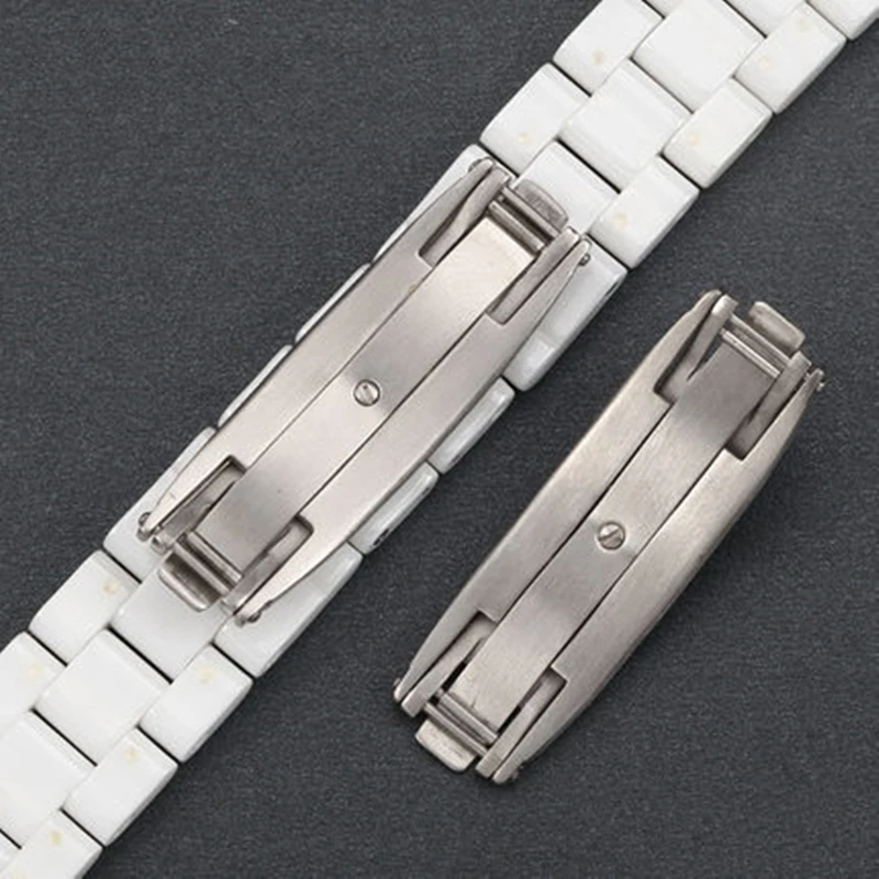 

TJP Watch accessories For 7mm 9mm J12 ceramic watch buckle Clasp stainless steel butterfly buckle accessories