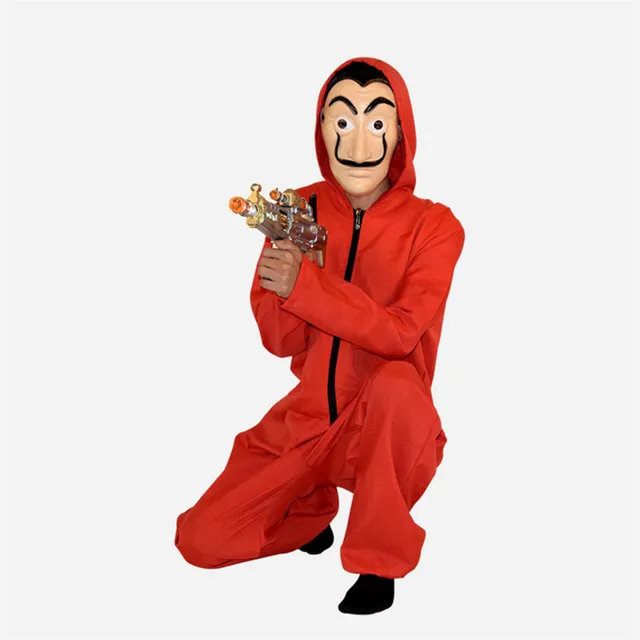 Movie La Casa De Papel Salvador Dali Costume The House of Paper Cosplay Playing Party Halloween Money Heist Costume XS-2XL -