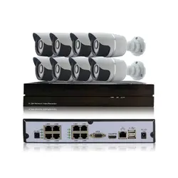 HD 720 P 1.0MP 8ch POE безопасности IP Камера Системы сети P2P наружного наблюдения 8CH POE NVR ONVIF частный протокол комплект видеонаблюдения