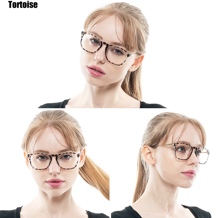 SOOLALA негабаритных женщин мужские очки рамки большой рог прозрачные линзы прозрачные очки для чтения оправа Очки для работы за компьютером