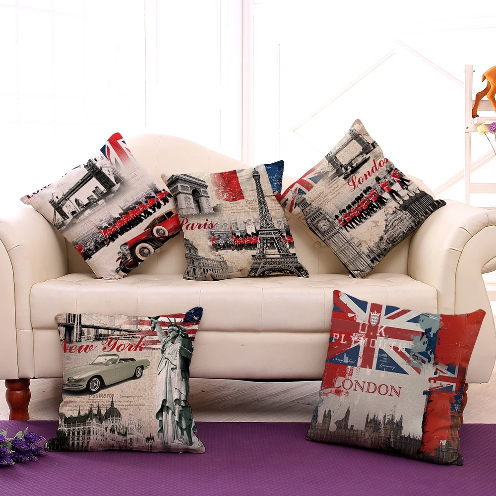 Miracille, модные европейские декоративные подушки в лондонском стиле, декоративные подушки для автомобиля, домашний декор, подушка без наполнения, декоративные подушки