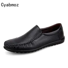 Cyabmoz Натуральная кожа Мужчины Мокасины Мокасины Ручной Работы Кожа Мужчины Квартиры Slip On Мокасины мужские Дышащий Оксфорды Размер 45