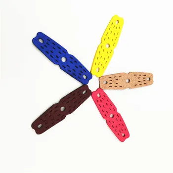 

50PCS Cow Leather Tira chinas Slingshot Pouches w/ Center Hole Outdoor Catapults Sling Shots Accessories Band Pouches Hunting