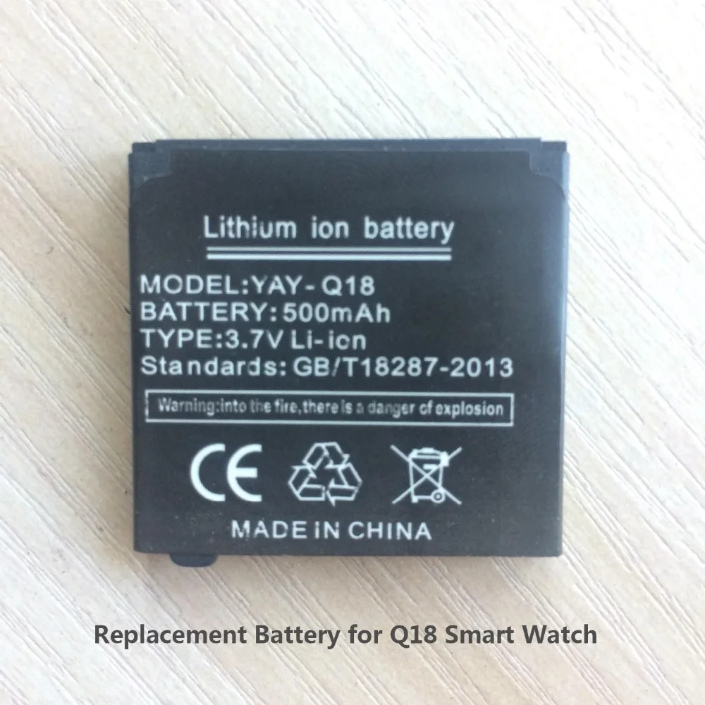 

Replacement Battery for Smart Watch Q18,Capacity 500mah,Rechargeable Lithium ion Spare Battery for Smart Watches Q18