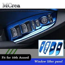 MCrea Авто наклейки из нержавеющей стали для Honda Accord 10th Кнопка Подъема Окна устройства рамки аксессуары