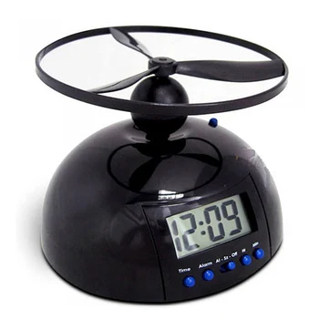 

Creative Flying Alarm Clocks Black Lounger Table Clock With Snooze Game Function LCD Display Desk Alarm Clocks
