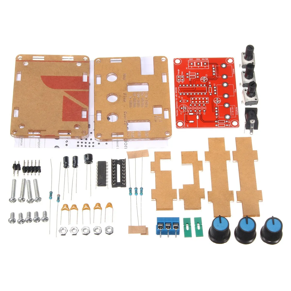 

XR2206 Function Signal Generator DIY Kit Sine Triangle Square Wave 1HZ - 1MHZ