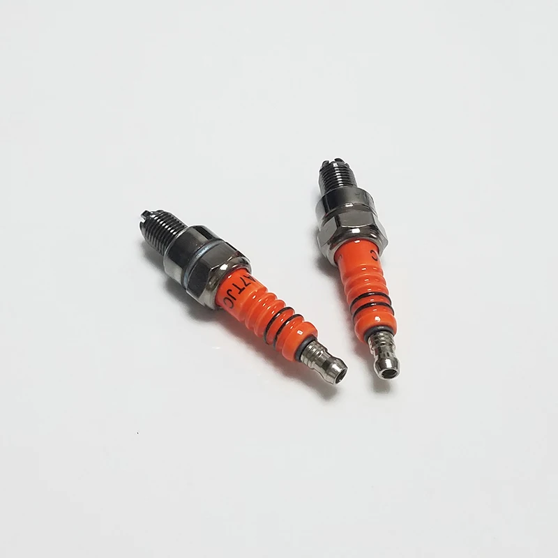 2pcs 3 Electrode Spark Plug A7tc A7tjc 3 Electrode For Gy6 50cc125cc