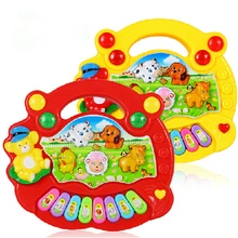 Обучающая игрушечная клавиатура животная ферма музыкальный инструмент, фортепиано детское образование/детские развивающие игрушки случайного цвета Лучшие продажи