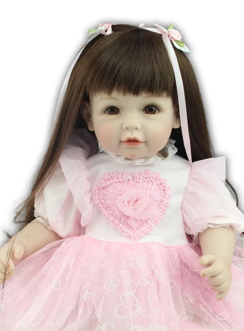 Nicery 20 дюймов 50 см реалистичные Reborn Baby Doll девушка высокая виниловая кукла Рождественская игрушка, подарок для детей улыбка Принцесса