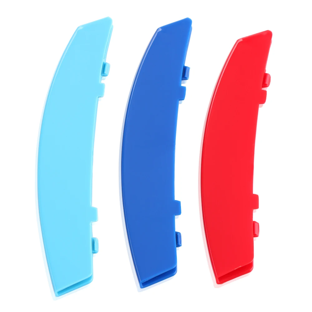 

3pcs Car 3D M Styling Front Grille Trim Strip Cover Bumper Stripes Cover Stickers for BMW 5 Series E60 2004-2010