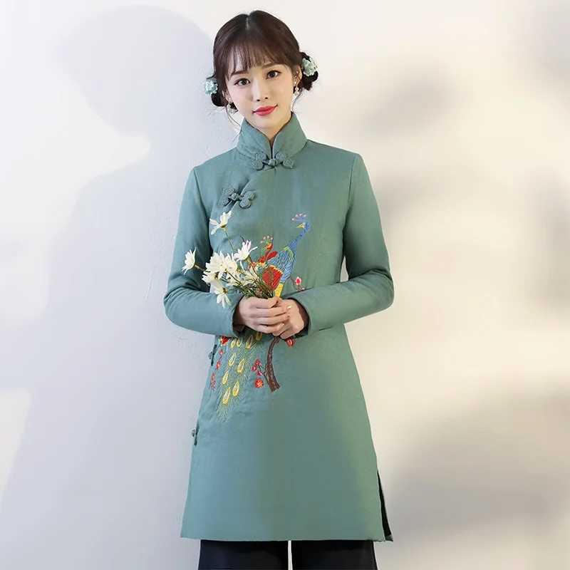 Buy Ethnic Winter Coat 2018 Women Parka Chinese Style