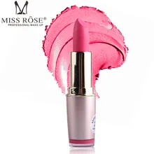 Матовая губная помада водонепроницаемое длительное увлажнение Сексуальная Косметика для губ помада для губ Miss Rose