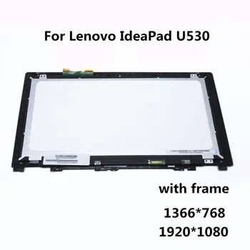 

For Lenovo IdeaPad U530 Display Touch Screen Glass Digitizer N156HGE-EA1 LP156WHU-TPB1 15.6" Laptop LCD Assembly with Frame