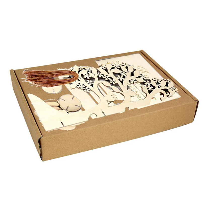 DIY Decorations Wedding Guest Book wishing tree Wooden Hearts Pendant Drop Ornaments Party Decoration 2019 new #4A18 (11)
