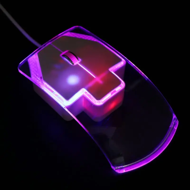Wired Mouse Ergonomic Mice Colorful LED Light 3 Buttons Gaming Accessories PC Laptop Dasktop Computer