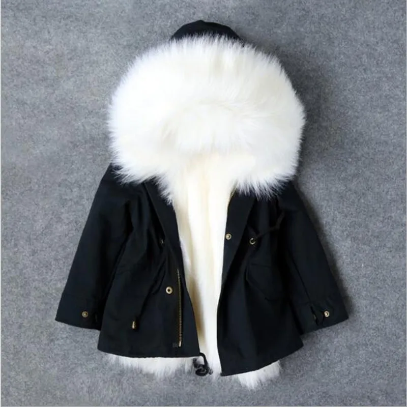 black coat white fur