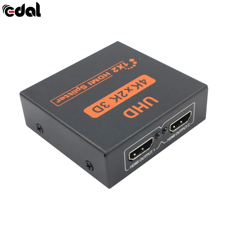 

18 EDAL 3D 4K*2K Full HD 1080p 1X2 HDMI Splitter 2 Ports Hub Repeater Amplifie for HDTV