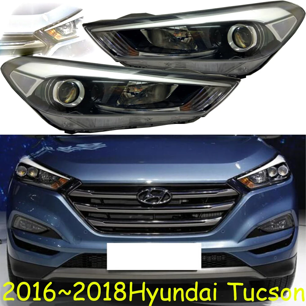 1 шт. автомобильный головной светильник для tucson головной светильник s год Tucson задний светильник светодиодный DRL HI LO HID xenon