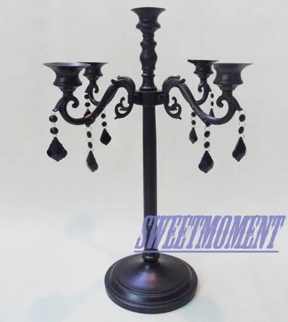 5pcs/lot Classic metal Candle holders/Crystal candle stand H75m Luxury