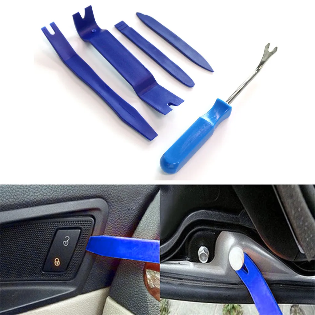 

Universal Practical Hight Quality 5Pcs Cool Auto Car Radio Door Clip Panel Trim Dash Audio Removal Installer Pry Car Accessories