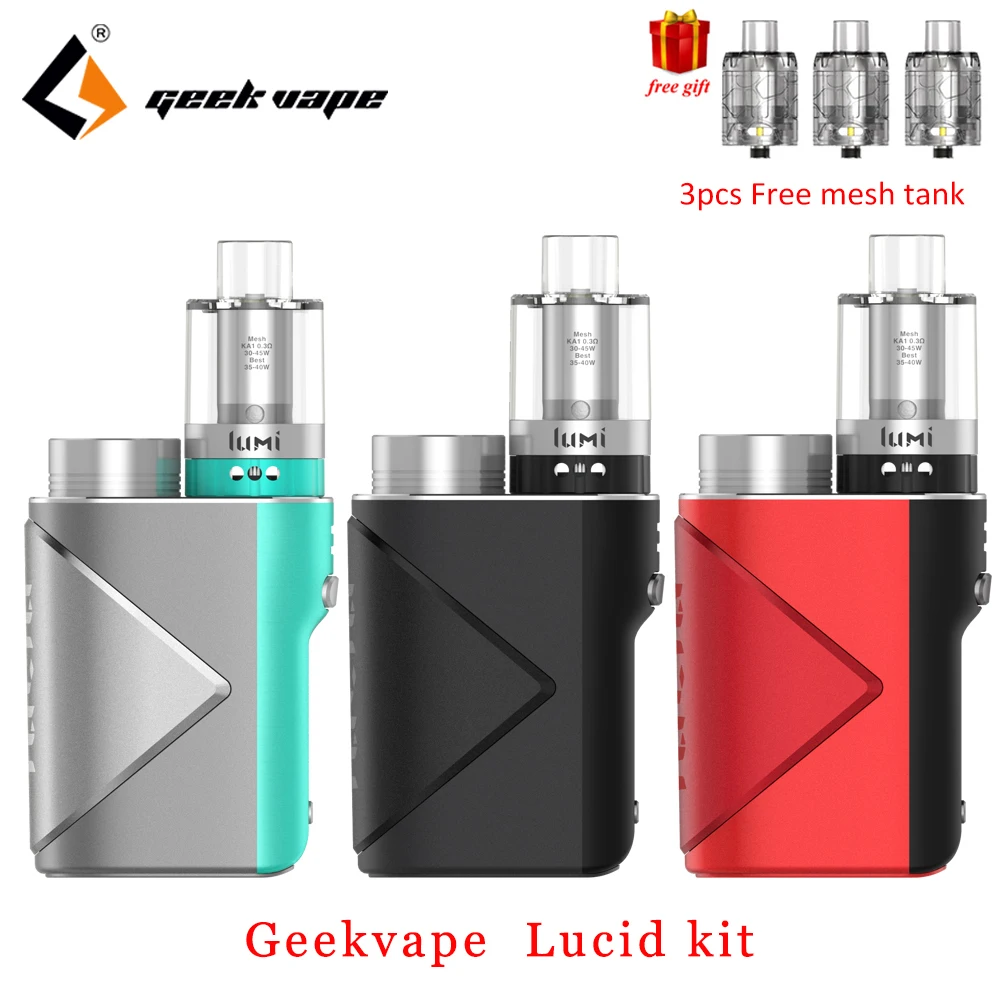 

Geekvape Lucid Starter KitTPD Max 80W by Advance AS chipset with 2/4ml mesh coil Lumi Tank Best Flavor E cigarette Vape kits