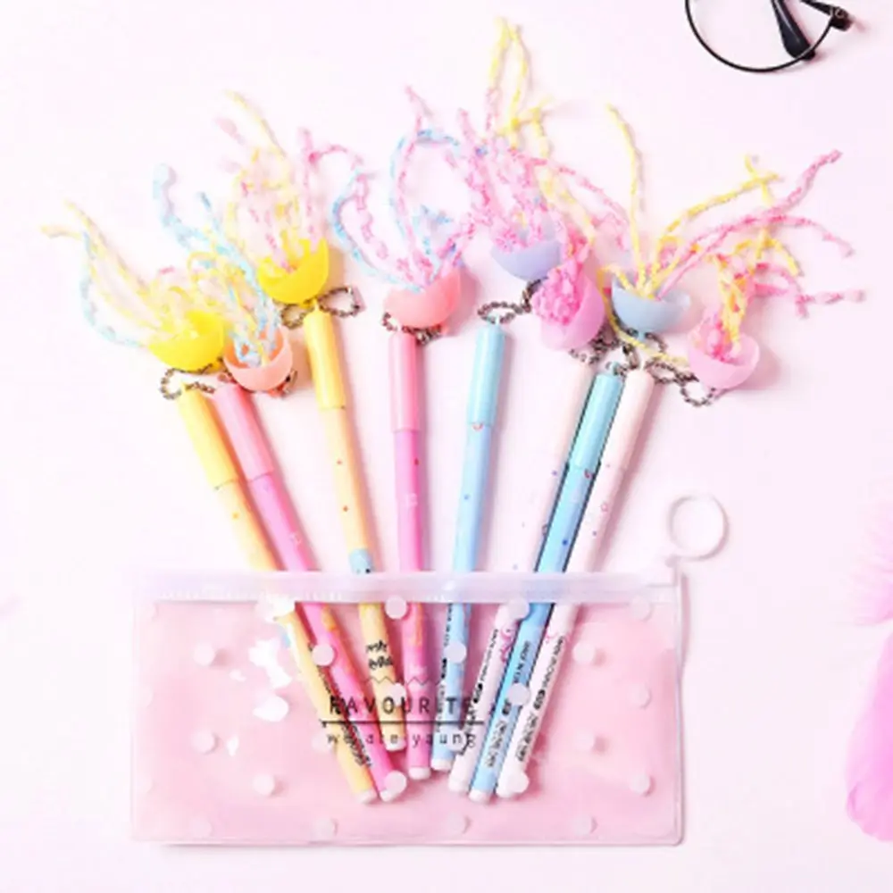 

1Pc Cute Cartoon Jellyfish Decorative Pendant Gel Pens Creative Signature Pen School Supplies Stationery Papelaria Escolar