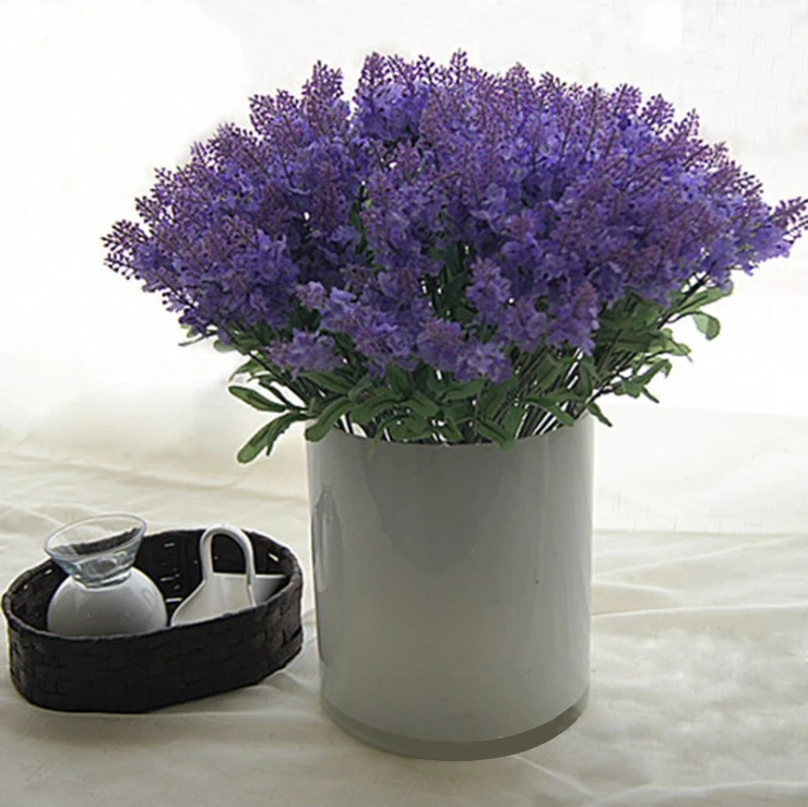 2pcs New Romatic Beauty Bouquet Artificial Lavender Silk Flower