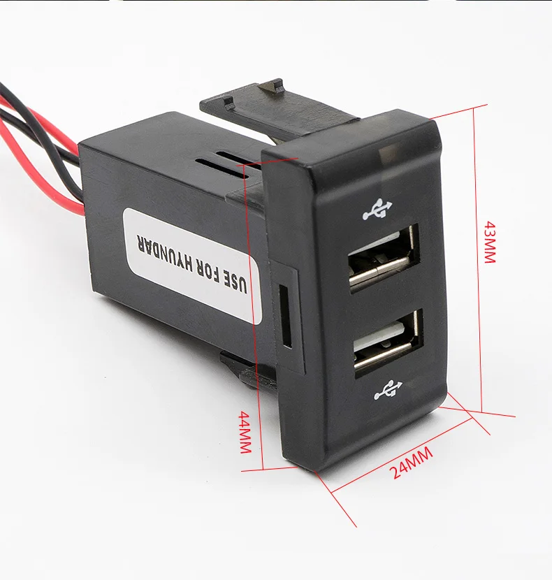 Auto Usb Buchse 12V Zu 5V Usb Adapter für Auto Usb Ladegerät Port Stecker  In Auto 2.1A Dual 2 Port Telefon für Hyundai Tucson Avante - AliExpress