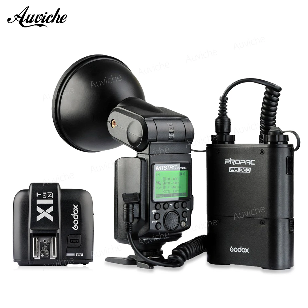 

Godox WITSTRO AD360II-N 2.4G I-TTL HSS Outdoor Portable Flash Speedlite+ PB960 Battery Pack for Nikon